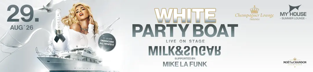 2026-08-29 Banner White Party Boat